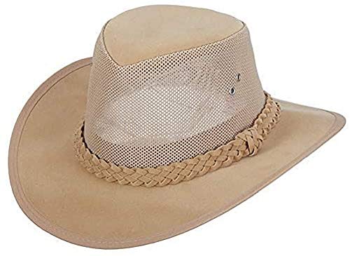 Dorfman Hat Co. Men's Soaker Hat with Mesh Sides - color: Natural, size: XX-Large