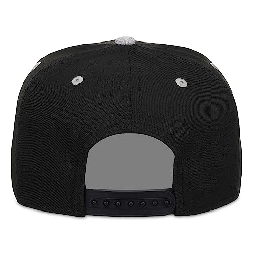 Lids Blank Dime Adjustable Snapback Hat - color: Black/Heather Grey