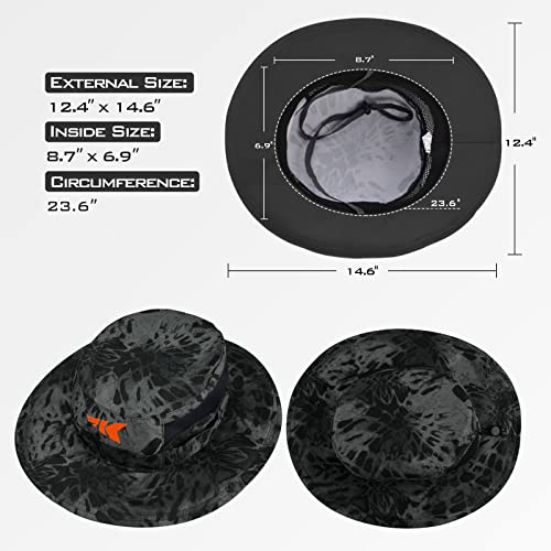 KastKing Sol Armis UPF 50 Boonie Hat for Sun Protection,Men Women - color: Blackout