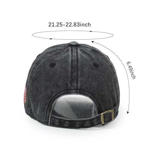USA 250th Anniversary Baseball Cap Patriotic Embroidered American Hat - color: 2-black