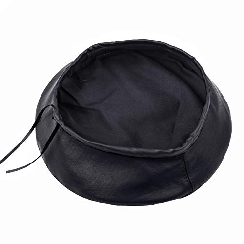 moonsix PU Leather Beret Hat for Women, Beanie Hat Army Military Color Winter hat Adjustable