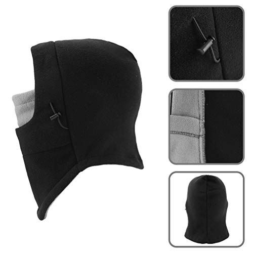 Balaclava Ski Mask 2 Pcs, Windproof Warm Winter Mask for Men & Women - color: Black/Gray+blue/Gray