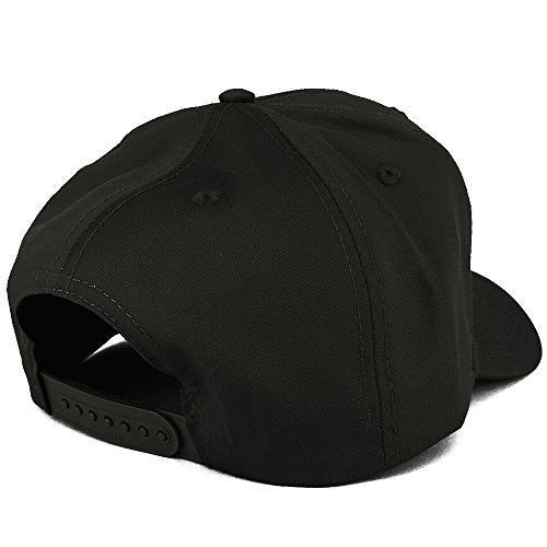 Armycrew XXL Oversize High Crown Adjustable Plain Solid Baseball Cap - color: Black