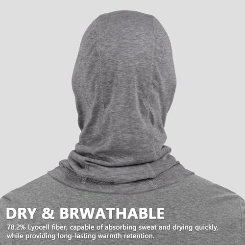 Summer Cooling Balaclava UPF 50+ Full Face Cover Lightweight for Men Women - color: Grey