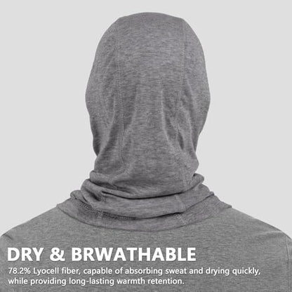 Summer Cooling Balaclava UPF 50+ Full Face Cover Lightweight for Men Women - color: Grey