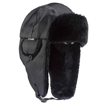 Ergodyne N-Ferno 6802 Thermal Winter Trapper Hat - color: Black, size: Small-Medium