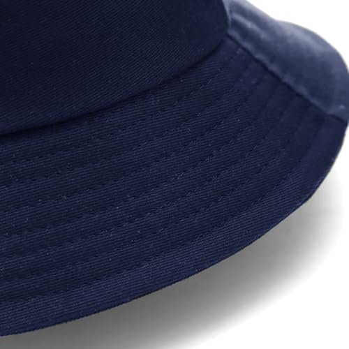 Bucket Hat Beach Sun Hat Fishing Hat for Women Men, Summer Outdoor Travel Packable Fisherman Hat - color: Navy