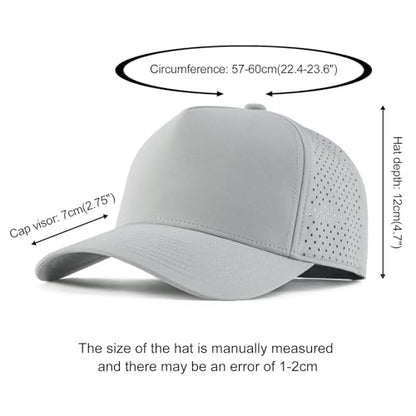 BOTVELA Men Adjustable Snapback Laser Cut Mesh Baseball Cap - color: Grey