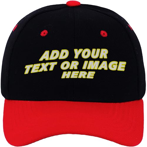 ZH Plain Adjustable Baseball Cap - Lot of 12 Unisex Blank Design Caps - color: Blackred