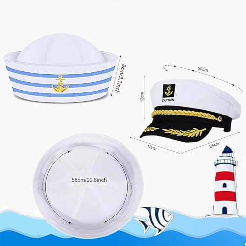 Captain Costume Set, Navy Clothing Accessories, Dressing up Party