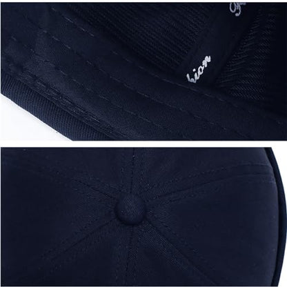 2 Pcs Mens Brimless Docker Cap Set - Retro Worker Sailor Skull Cap Beanie with Rolled Cuff - color: Navy Blue
