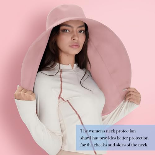 Shyyween 3 Pack Wide Brim Hats for Women,UPF 50+ - color: Blue, Pink