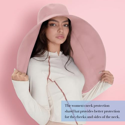 Shyyween 3 Pack Wide Brim Hats for Women,UPF 50+ - color: Blue, Pink