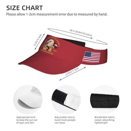 United States 250th Anniversary Hat America Patriotic Visor Caps for Women Men Adjustable Sun Hat - color: Usa 250th Anniversary 13