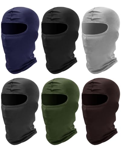 SATINIOR 6 Pcs Ski Balaclava Men Full Face Cover Mask - color: Dark