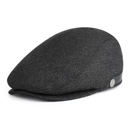Sumolux Mens Newsboy Hat Flat Cap Gatsby Lvy Irish Hats Driving Cabbie - color: B Dark Grey