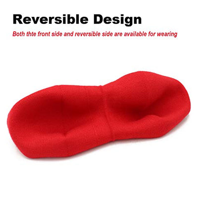 Wheebo Reversible Solid Color French Beret Hat for Women and Girls - color: Red