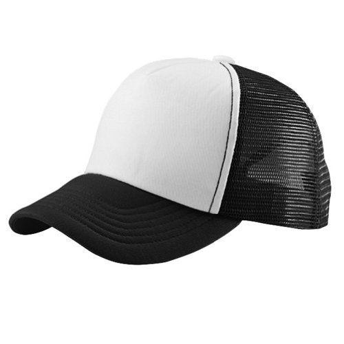MC Perfectly Crowned Adjustable Snapback Trucker Mesh Cap - color: Black/White