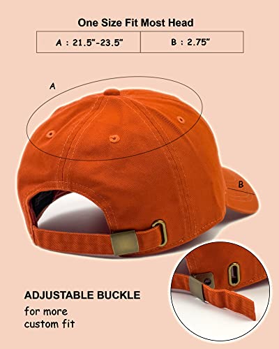Utmost Unisex Classic Low Profile Cotton Baseball Cap Plain Blank Camoflauge Soft Unconstructed Adjustable Size Dad Hat - color: Orange