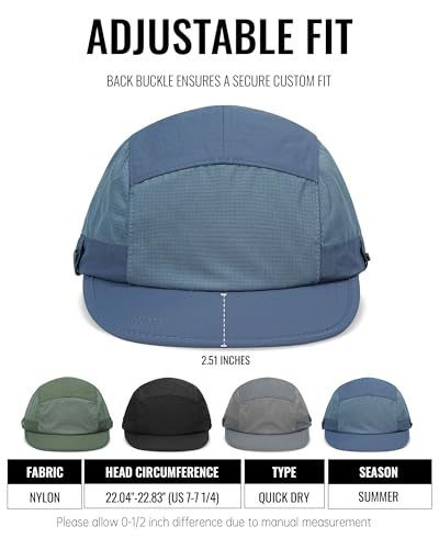 CLAPE Snapback 5 Panel Hat for Men Flat Bill Funny Trucker Hats Running - color: Wbqsg1-blue