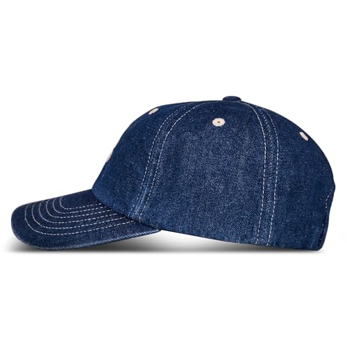 Lucky Brand Classic Cotton Adjustable | Dad Hat | Baseball Cap | Golf | Fishing | Low Profile | 5 Panel Design - color: Lucky Clover - Light Denim