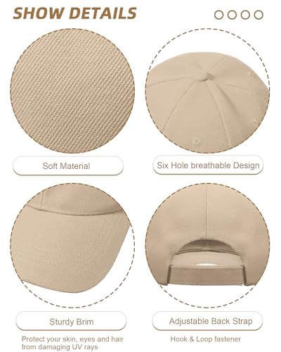 Handepo 24 Baseball Caps Adjustable - color: Khaki