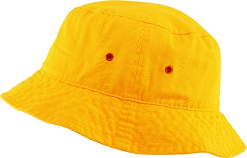 KBETHOS® 100% Cotton Washed Bucket Hat - color: Gold, size: Large-X-Large