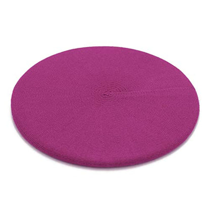 Wheebo Reversible Solid Color French Beret Hat for Women and Girls - color: Magenta
