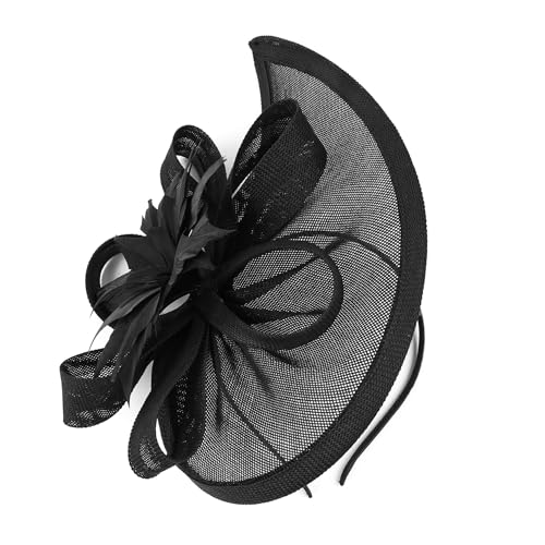 Gionforsy Fascinator Hats for Women Flower Tea Party Hats Pillbox Hat - color: Black