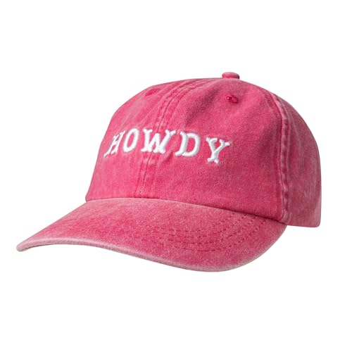 PACIFIC BRIM Women's and Men's Classic Cotton Adjustable Baseball Hat - color: Howdy