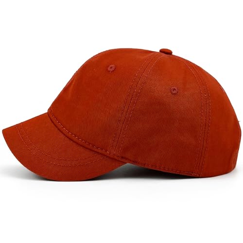 Loneshark Short Brim Baseball Cap for Running Small Bill Umpire Hat - color: Orange