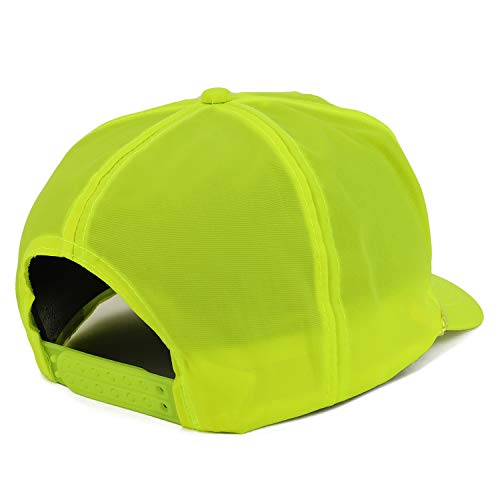 Armycrew 5 Panel Neon Color Nylon Crinkle Cap with Rope Band - color: Neon Yellow
