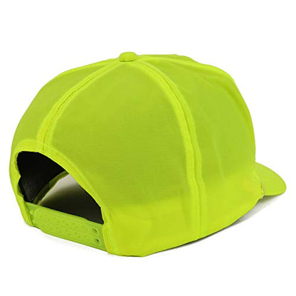 Armycrew 5 Panel Neon Color Nylon Crinkle Cap with Rope Band - color: Neon Yellow
