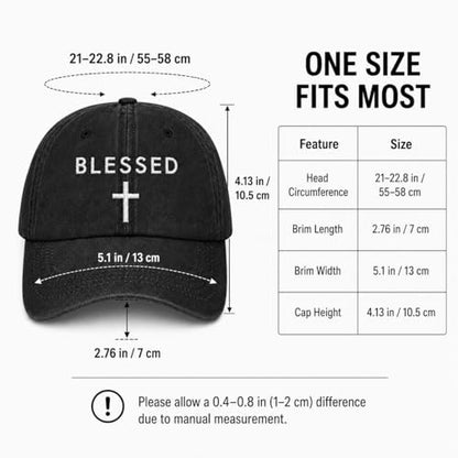 Man of God Husband Dad Embroidered Hat Camping Caps for Women - color: Blessed 22