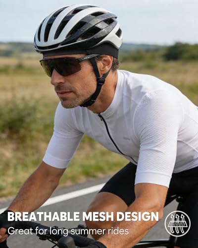 3-Pack Cooling Skull Cap Breathable Mesh Helmet Liner for Men Women - color: Black + Black