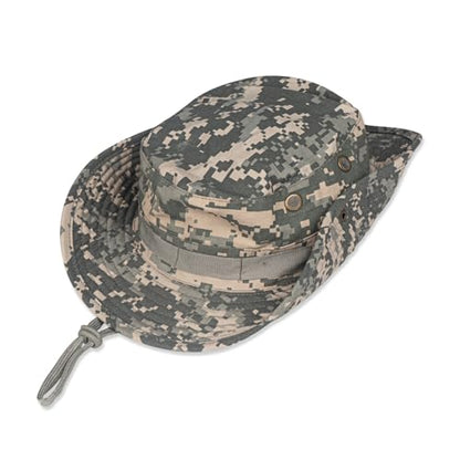 Sun Hats for Men Women Bucket Hat UPF 50+ Boonie Fishing Safari Hat - color: Acu Camo