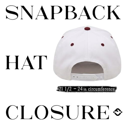 Funky Junque Adult Trucker Snapback Hat 2-Tone Baseball Cap - color: Burgundy/White