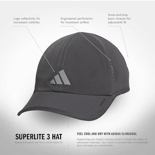adidas Men's Superlite Hat - color: Grey Six/Silver Metallic/3