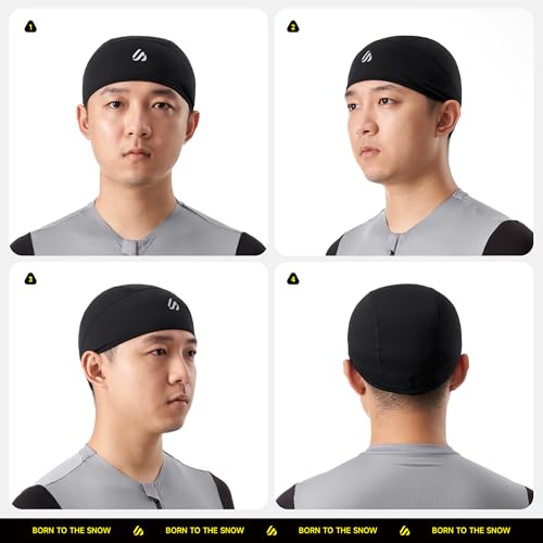 3-Pack Breathable Skull Cap Comfortable Helmet Liner Men Women - color: 3 Pieces(black,black,black)