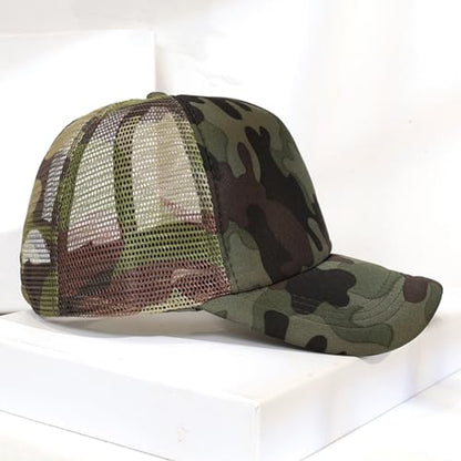 Women's Men's Fashion Baseball Cap Adjustable Strapback Hats Dad Hat Visor Sports Hat - color: Camouflage