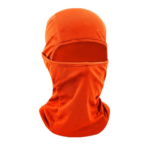 TOPTIE Mesh Balaclava with Hinge Design, Breathable Helmet Liner - color: Orange