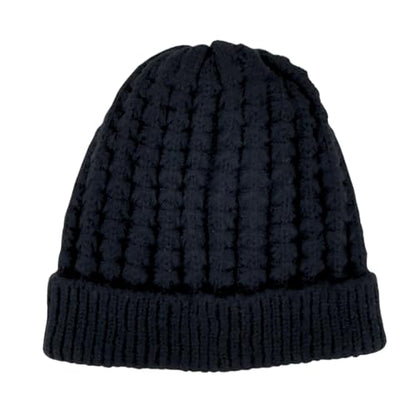 Humble Hilo Knit Hats Beanies for Women Winter Pom Beanie Men or Women Beanies Cable Knit Beanie - color: Black