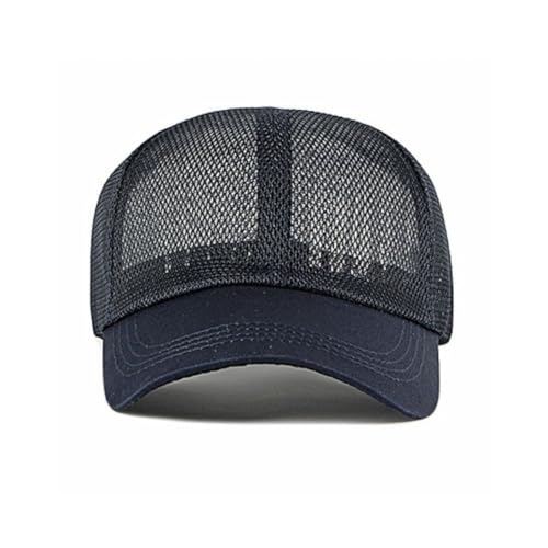 FASHIXD Mesh Baseball Cap for Men Women Summer Breathable Trucker Hats Adjustable Outdoor Sports Running Hats - color: Dark Blue