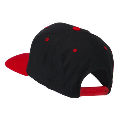 e4Hats.com Fly Embroidered Flat Bill Cap - color: Black Red