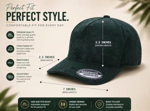 Plain Suede Snapback Hat 5 Panel Baseball Cap - color: Royal Blue
