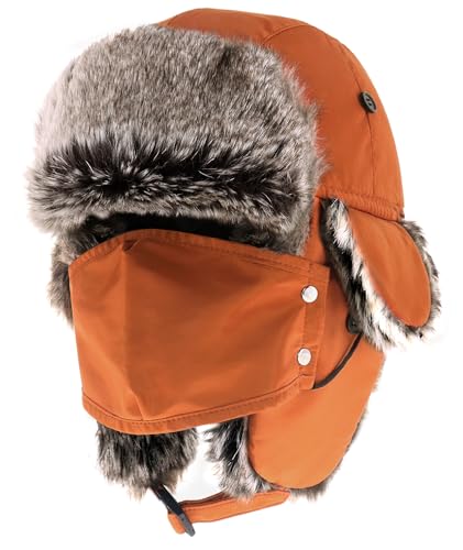 Waterproof Winter Trapper Ushanka Hat Ear Flap Chin Strap, Russian Style - color: Arctic (Tan)