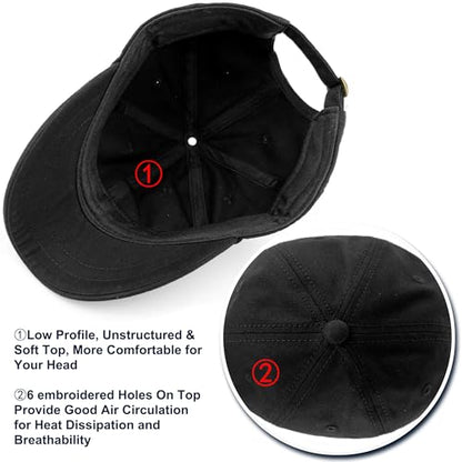 Loneshark Short Brim Baseball Cap for Running Small Bill Umpire Hat - color: Black