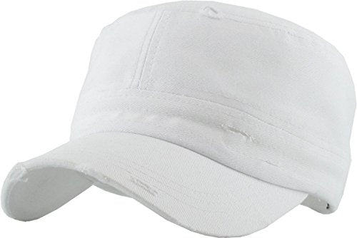 Funky Junque Vintage Newsboy Cap, Women's Cadet Cabbie Hat - color: Distressed White