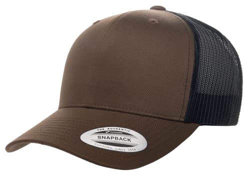 L2K Classics Plain Trucker Mesh Cap Baseball Cap - Mens Hats Trucker Hats for Men - color: Coyote/Brown