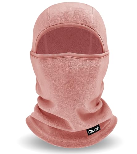 Balaclava Ski Mask for Men & Women - Winter Face Mask with Multiple Wear Styles - for Outdoor Sports & Cold Weather - color: Dark Pink